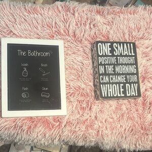 Bathroom art and daily positive affirmation reminder